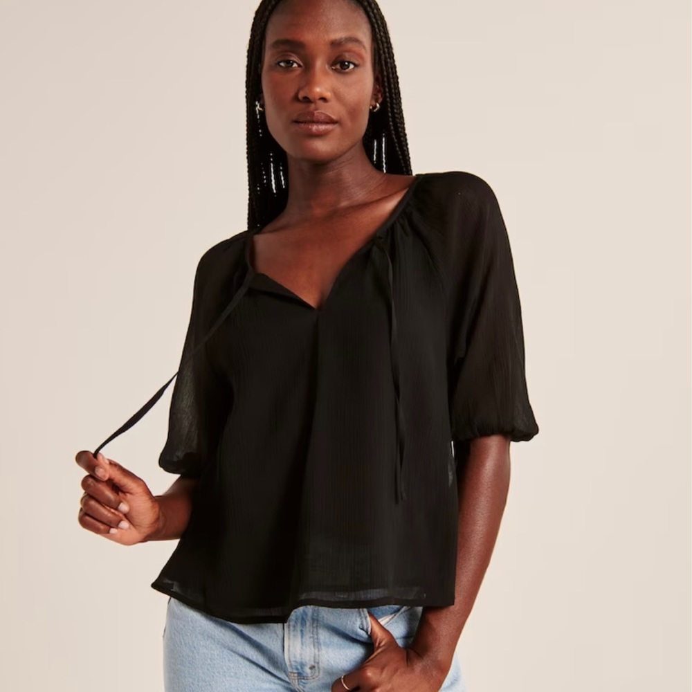 New cotton peasant blouse. Size L